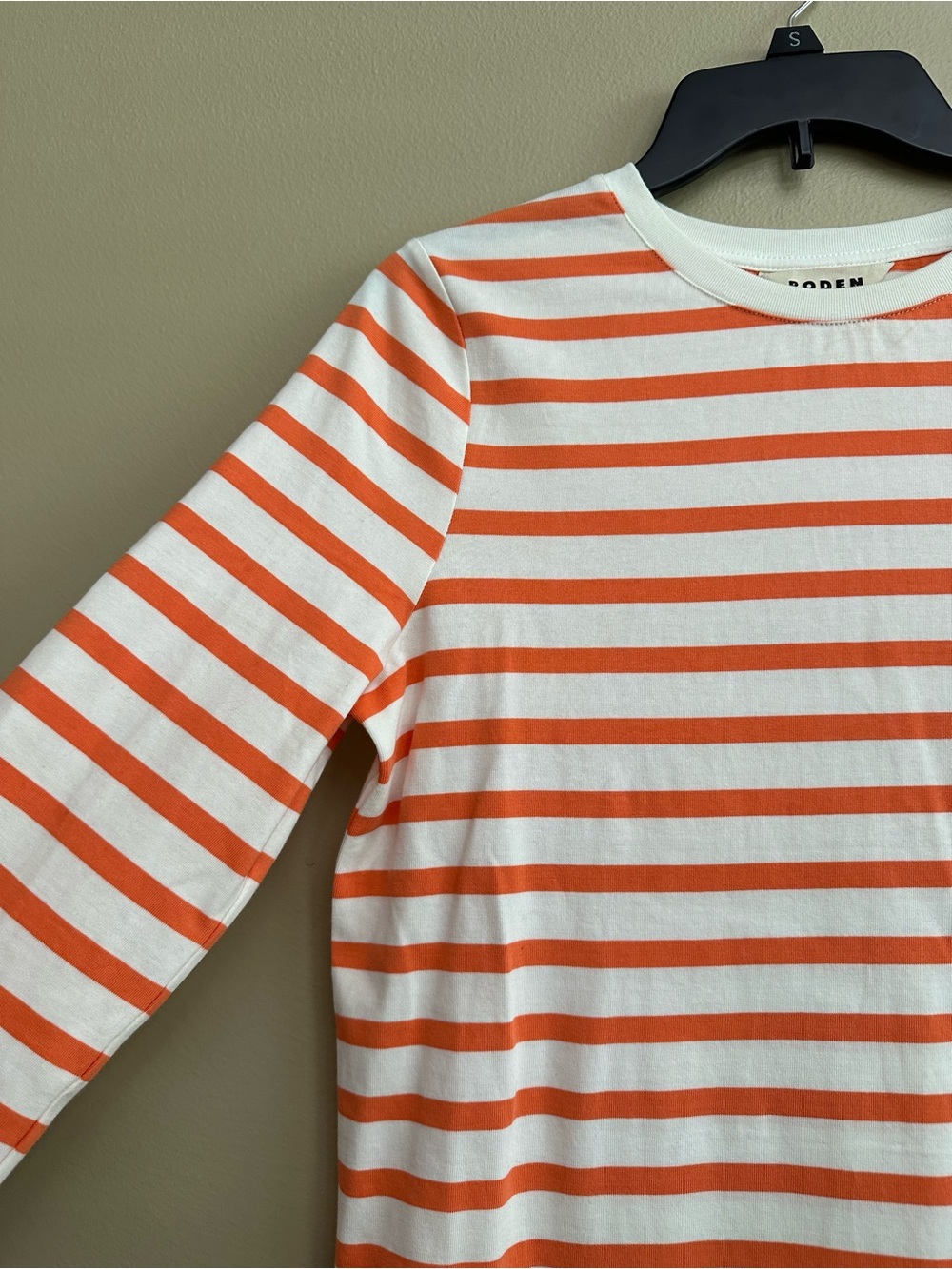 Boden 3/4 Sleeve Nautical Stripe Jersey T-Shirt Dress - Picture 3 of 8